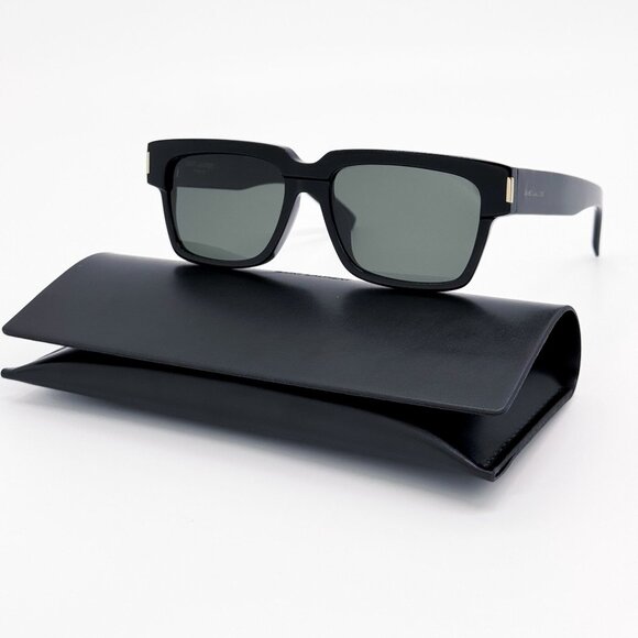 NEW SAINT LAURENT SUNGLASSES SL732/F VADIM 002 BLACK UNISEX EYEWEAR SL 732/F 002 - Picture 2 of 10